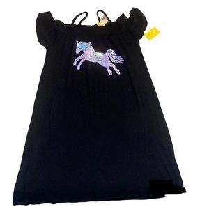 Rumi+Ryder, Girls Sequin Unicorn Cold Shoulder Midi Dress Size M (8-10)